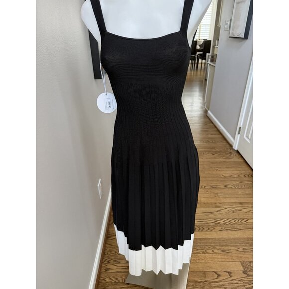 NWT STAUD ELLISON DRESS BLACK IVORY XS - Picture 8 of 8